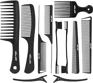 SalonSilk professional Combs Set for Natural Black Curly Hair for Ladies